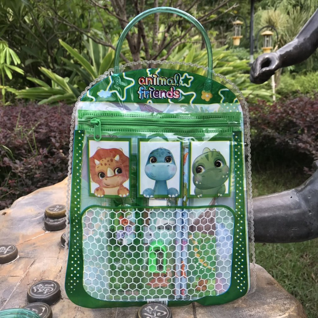 [FREE TAS ] STATIONERY SET/ ALAT TULIS ANAK SEKOLAH/SOUVENIR/MOTIF KARTUN/LUCU-2