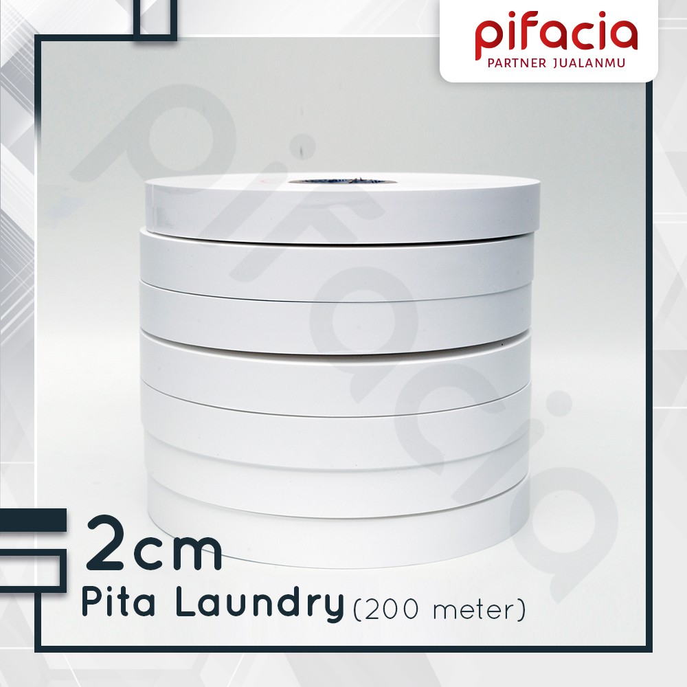 

Pita Label Laundry/Taffeta Label Penanda Roll Kain Kertas 20 mm 200 meter