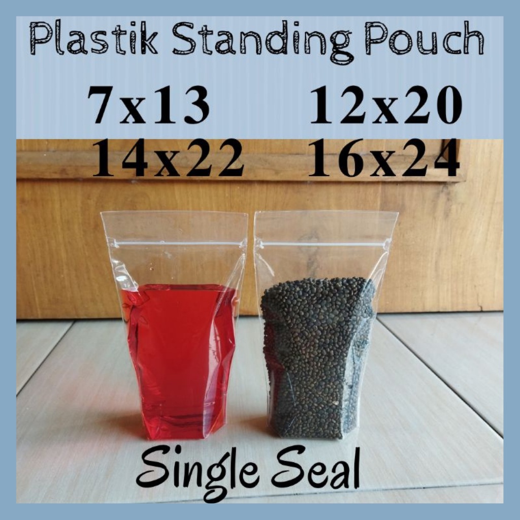 Plastik Standing Pouch / Plastik Kemasan Snack Minuman / Plastik Berdiri  /Plastik Klip