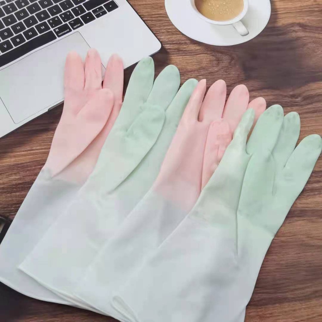 (BOW) Sarung Tangan Karet Cuci Piring Anti Air Rubber Glove 1A83