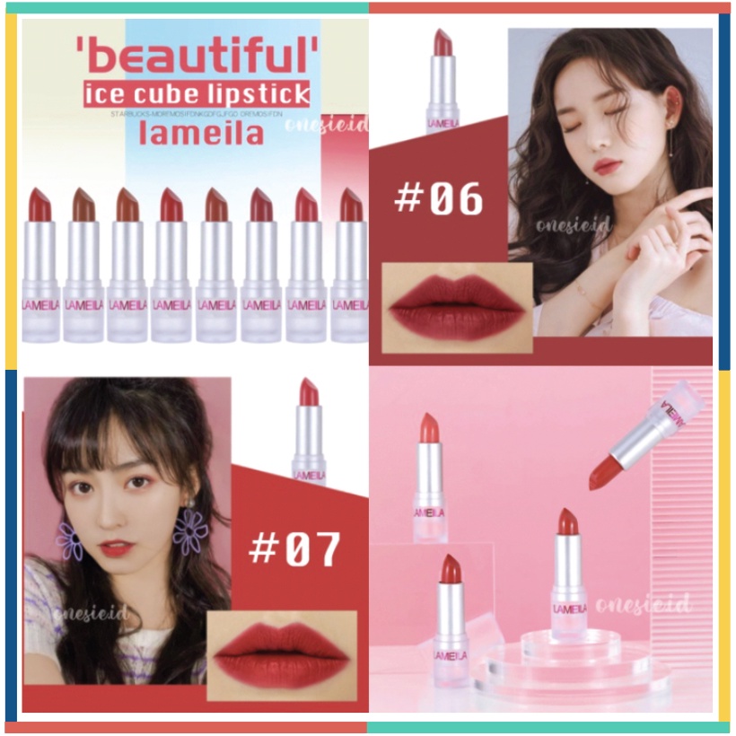 LAMEILA Ice Cube Lipstik Lipstick Matte Tahan Lama 8 Warna LA080 2029