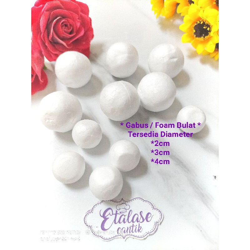 10pcs Foam Bunga Gumpaste /Gabus Bunga/Gabus bulat/gabus mawar/ gabus bulat flower cone /Fondant foa