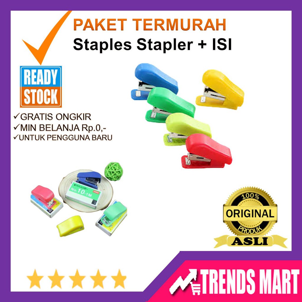 

STAPLE MINI / STEPLES KECIL / STAPLER / ISI STAPLES / ISI STAPLE / BONUS ISI STAPLER HARGA MURAH