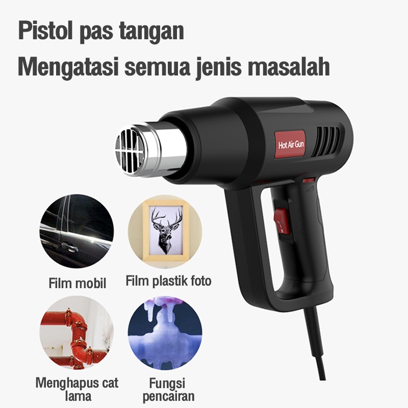 【COD+Dalam Stok+Pengiriman Cepat】Reaim 220V Heat Gun Air Hot Gun H&amp;L Pro Senapan Panas Pistol Angin Panas