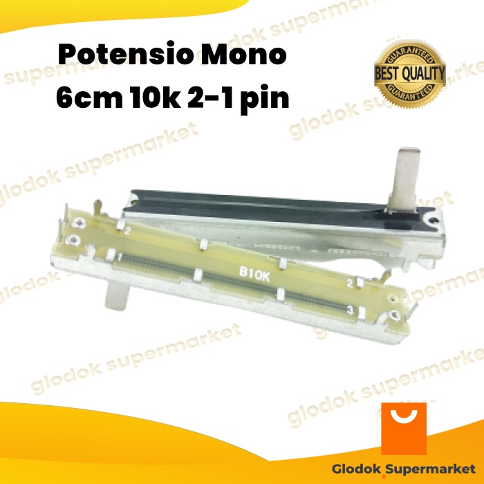 Potensio Mono 6cm 10k 2-1 pin Potentio Geser 6 cm Kaki 2 1 Mixer