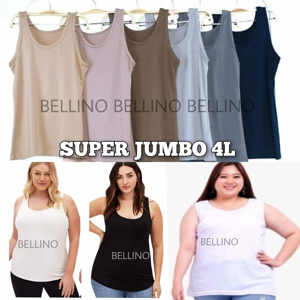 Singlet Wanita Super Jumbo 4L Tanktop wanita  Big Size LD 140cm Tanktop Cewek XXXL  Kaos Singlet Perempuan Extra Large