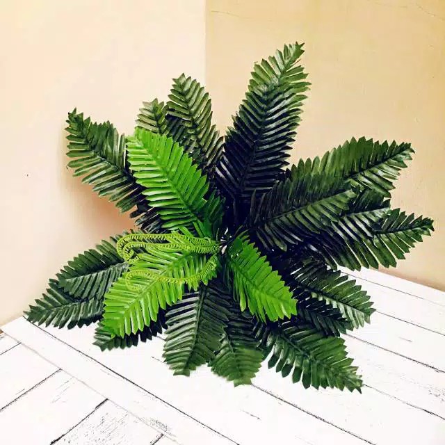 [45 cm] Tanaman Palem Artificial Daun Pakis / Palm Panjangan Bunga Plastik Palsu Dekorasi-4