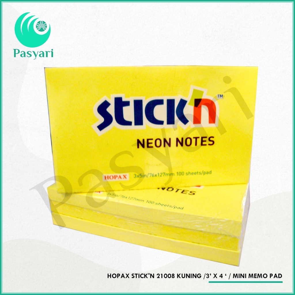 

HOPAX STICK'N 21008 Kuning /3’ x 4 ‘ / Mini Memo Pad