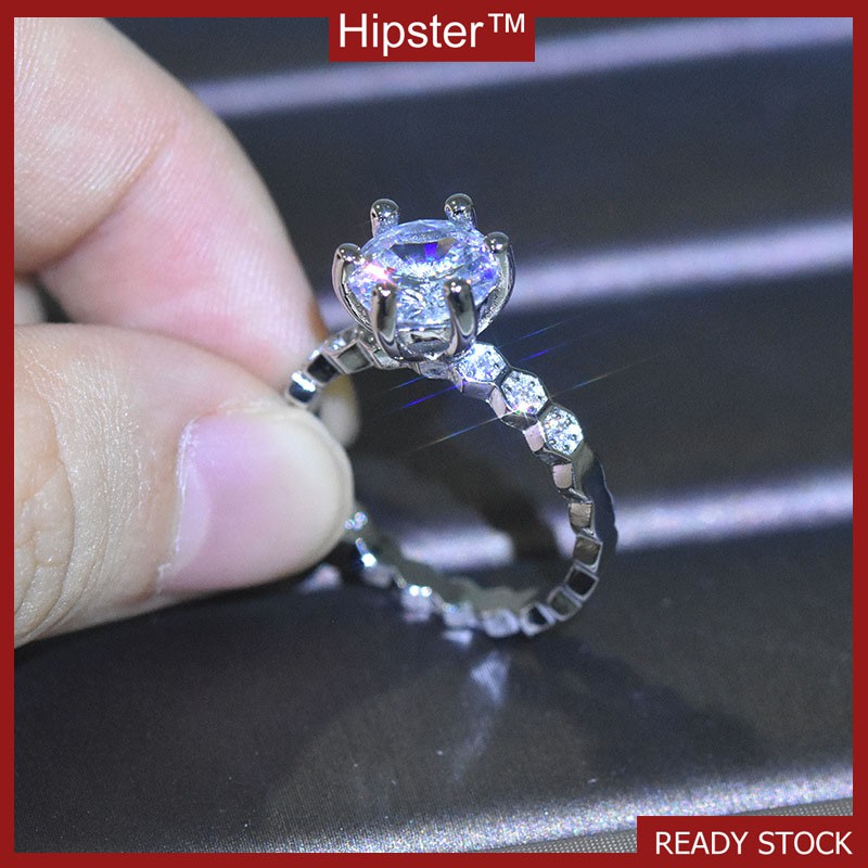 Cincin Moissanite Klasik