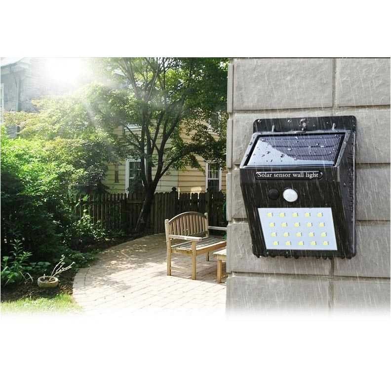 Lampu Solar Panel LS03 Sensor Gerak 20 LED 460 Lumens Waterproof Lamp LED Tenaga Surya Lampu Outdoor