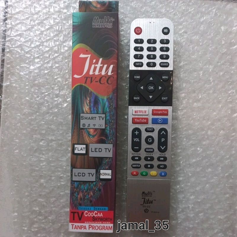 REMOT TV Coocaa/Skyworth android led/lcd tanpa program