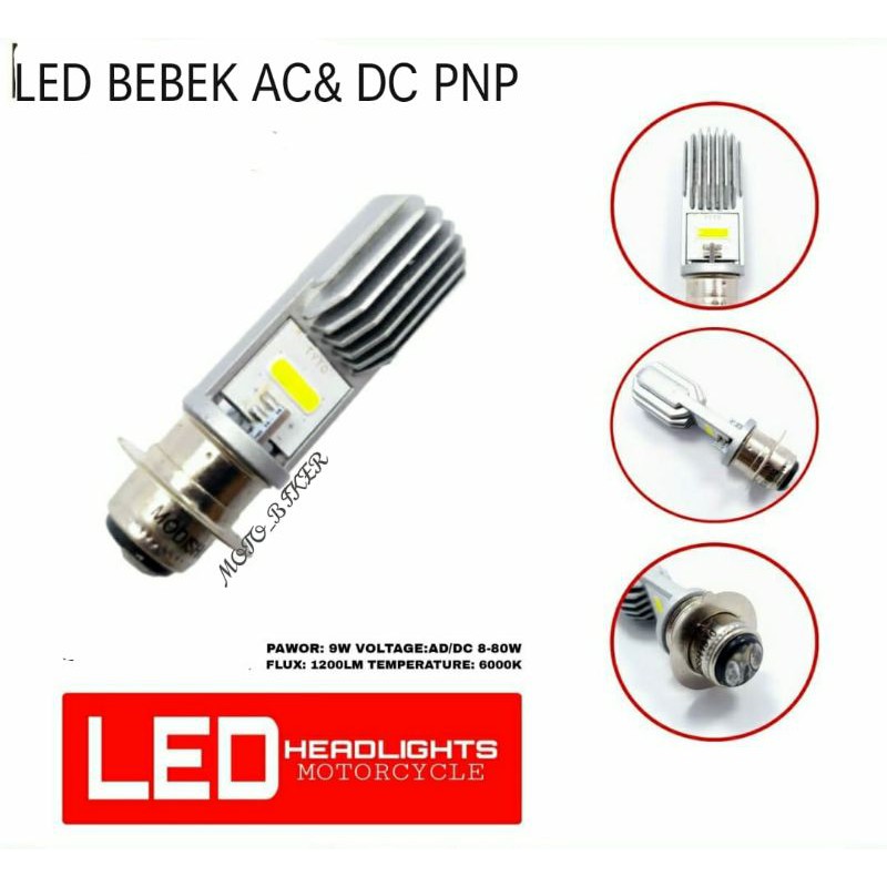 LAMPU LED PUTIH LAMPU AC DC PNP UNIVERSAL MATIC DAN BEBEK