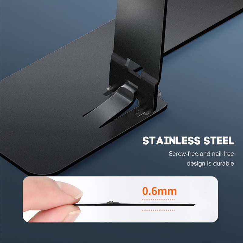 Stand Holder Hp Universal Ultra Tipis 0.6mm Bahan Stainless Steel Bisa Dilipat