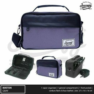 Tas Selempang Pouch Wadah Tempat Vape Case Vapor Bag Besar Murah - Journey Boston Grey