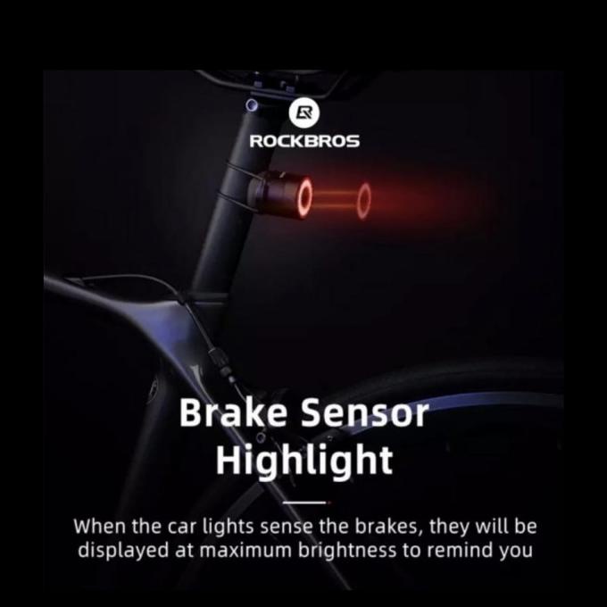 Rockbros Q3 Lampu Sepeda Belakang Smart Brake Bukan Q5