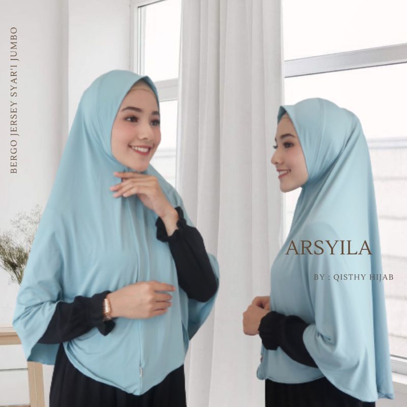 Jilbab instant malaysia jumbo/Arsyila bergo syar''i jumbo