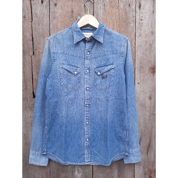 kemeja western double rl rrl ralph lauren denim supply size fit M second original