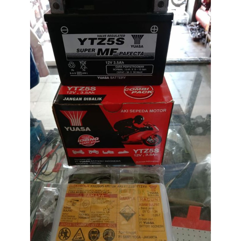 Aki kering Yuasa ytz5s 100% orisinil asli Yuasa beat vario mio injeksi supra x 125 megapro vixion