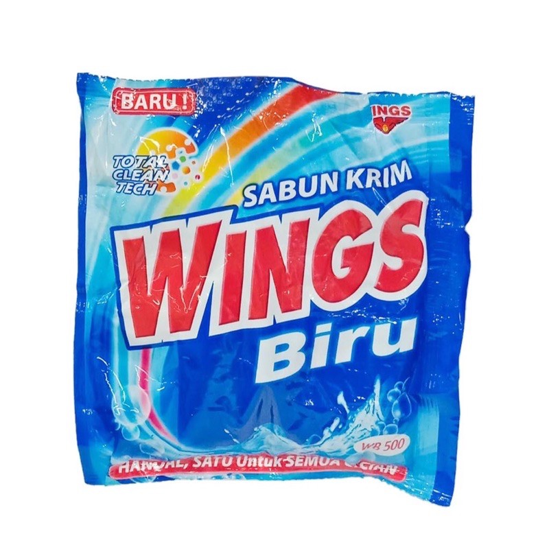 Wings Biru Cream 196Gr WB500 Sachet - Sabun krim Wings biru - Ekonomi Cream - Ekonomi Krim Colek