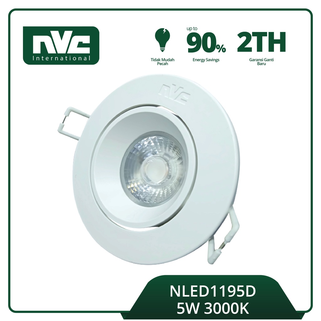 Lampu Sorot NVC NLED1195D 5W Series (Putih/Kuning)