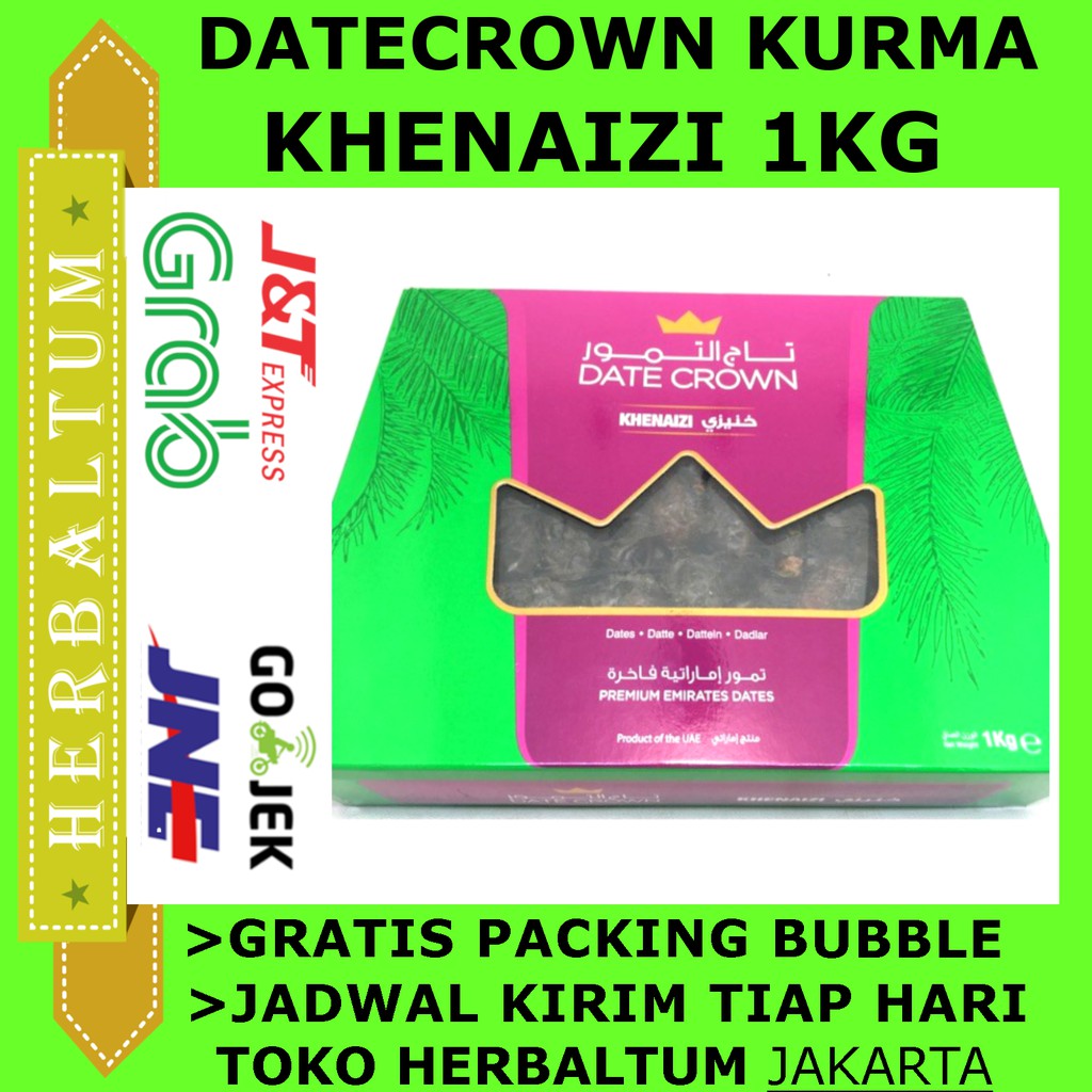 

GROSIR Kurma Khenaizi 1Kg per karton / Datecrown Kheneizi