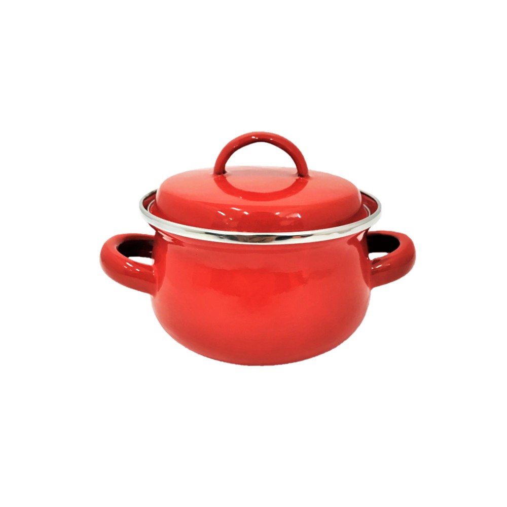  Kedaung  Panci Kecil Merah Mini Pot Solid Red 12 cm 