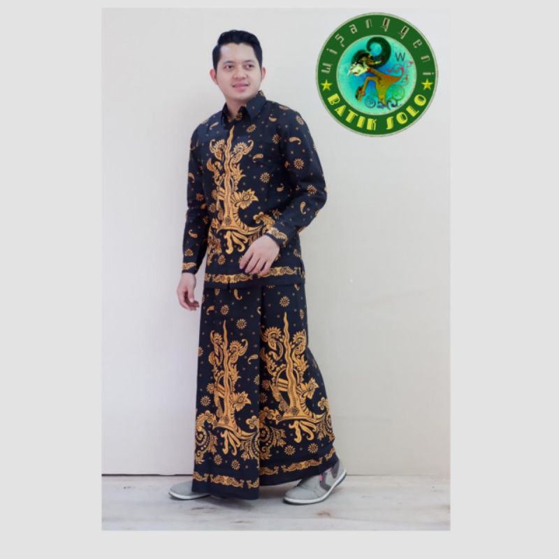 baju kemeja batik pria setelan sarung