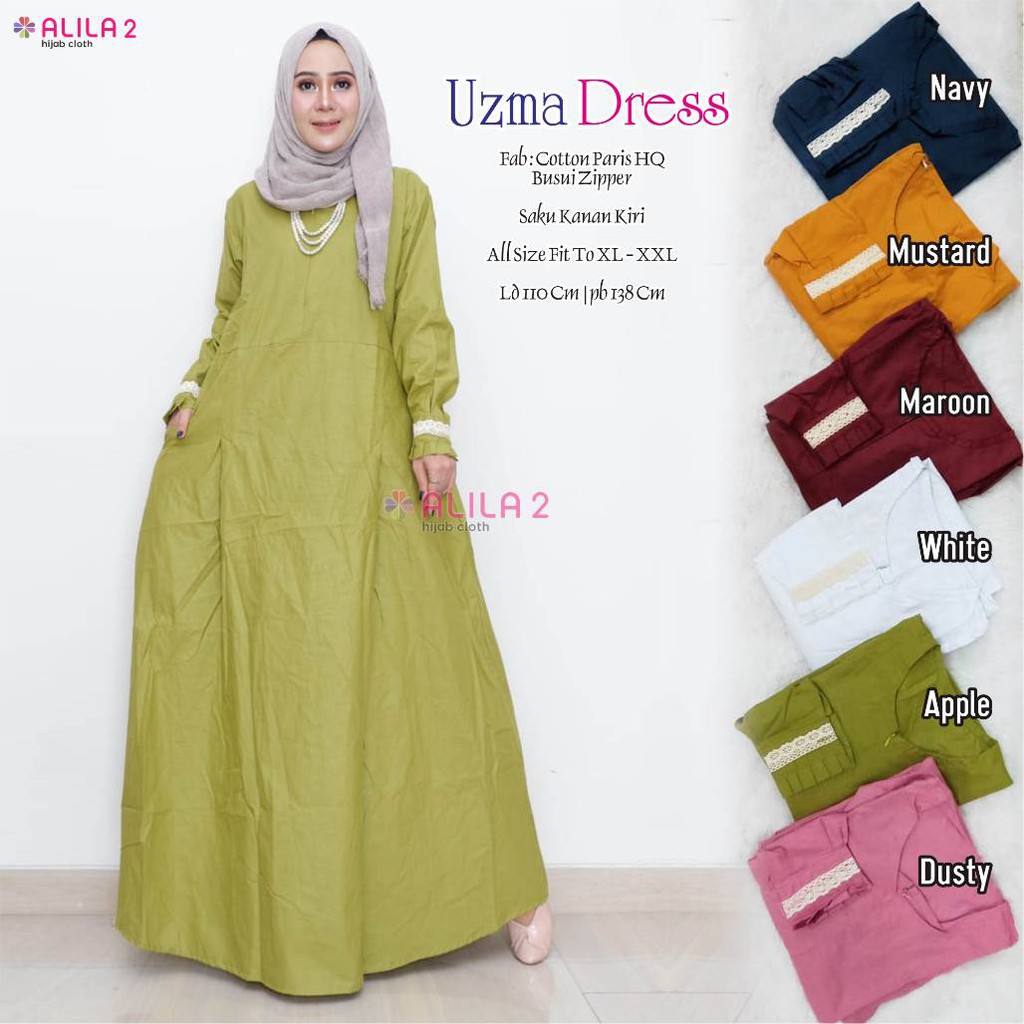 DRESS GAMIS COTTON PARIS UZMA BY ALILA