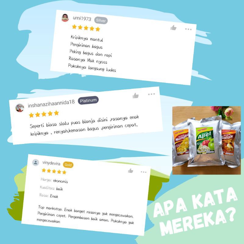 

100gr Keripik Nangka Apel Salak kualitas STANDART oleh - oleh khas Malang