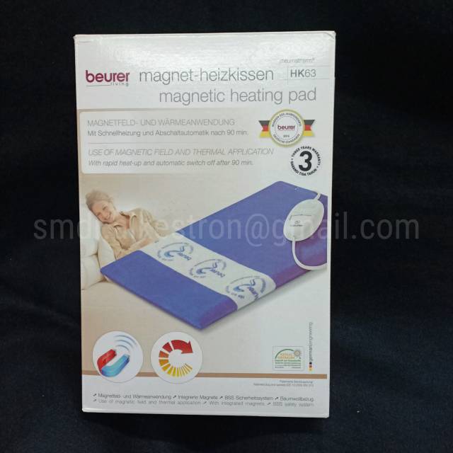 Bantal panas magnet Beurer HK63 garansi resmi 3tahun magnetic heating pad