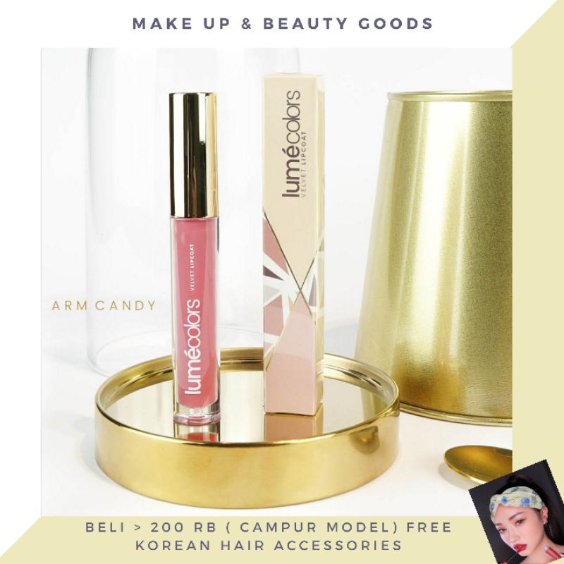 READY ORIGINAL LUMECOLORS VELVET LIPCOAT ARM CANDY LIPMATTE NUDE LIPSTIK CAIR PINK NANO KOREA MAKEUP