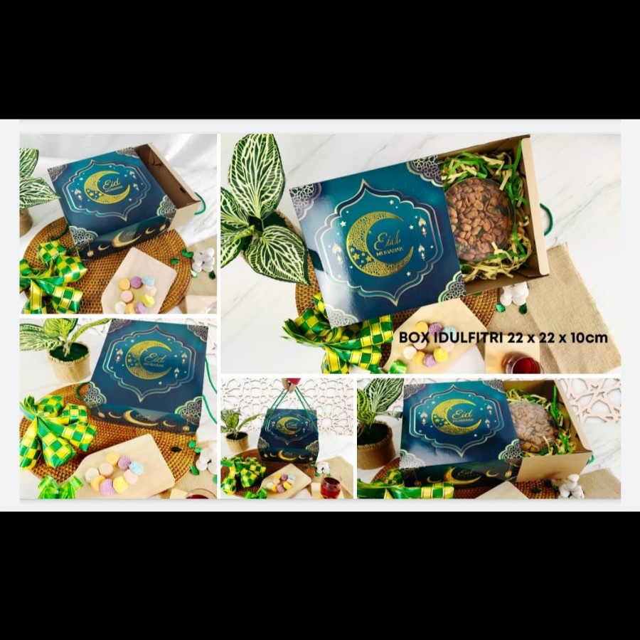 

Kotak Kardus Box Lebaran Idul Fitri Bronis Lapis Cake Bolu Brownies L1 5pcs
