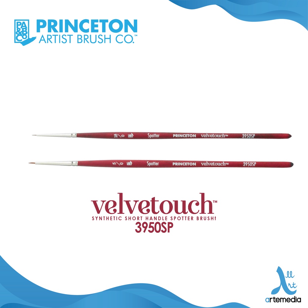 

Princeton Velvetouch 3950SP Spotter Synthetic Watercolor Brush Short Handle