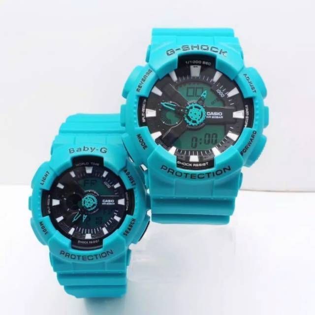 Original GAMB_BEST SELLER JAM TANGAN COUPLE SPORT CASIO G-SHOCK GA 110 DUALTIME ANTI AIR DIGITAL