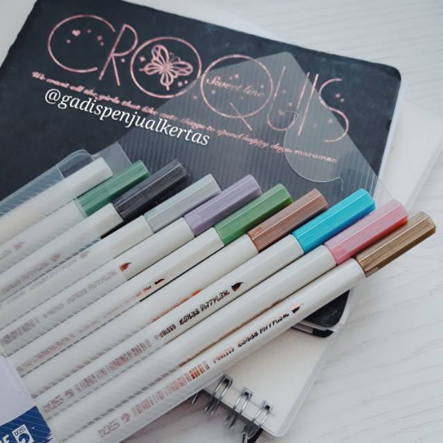 

Brush pen metallic 1set 10 warna