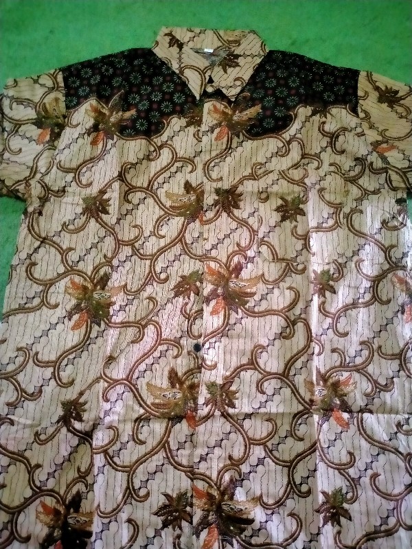 Atasan Batik~bswart Batik Hrb026 Kenongo Hem Pendek Padi Pekalongan Batik Pria Murah Modern Grosir 2
