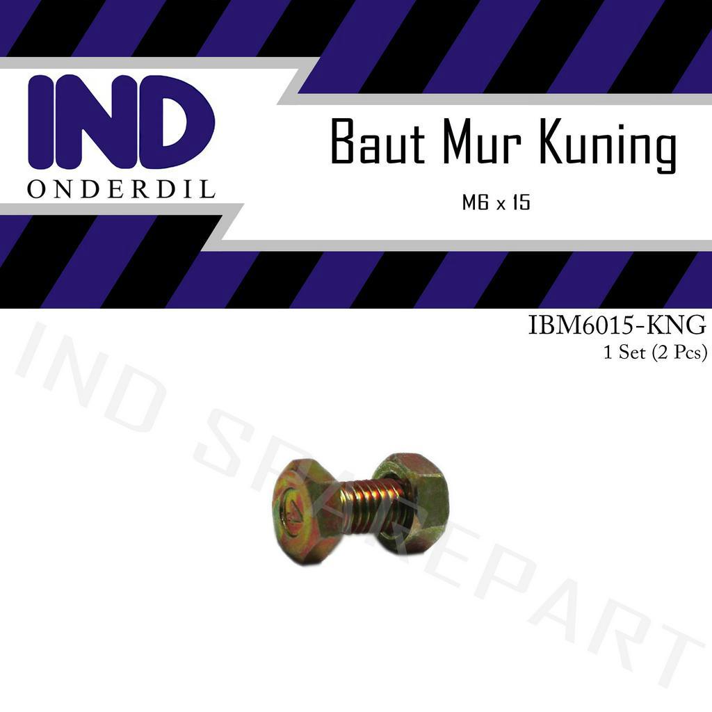 Baut-Baud Mur-Nut Kuning M6x15-M 6 X 15-M6-6x15