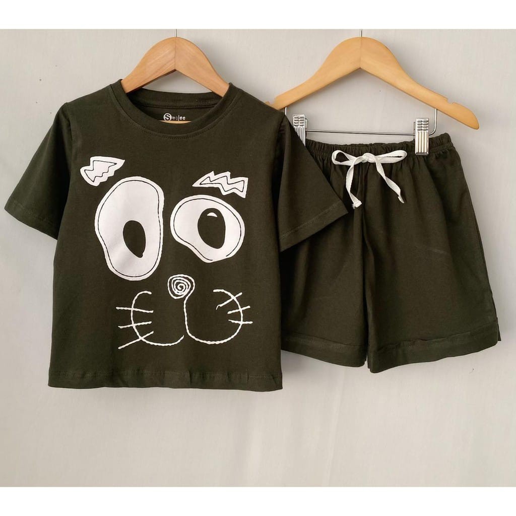 Setelan Anak Cool Unisex Setelan Anak Smilee Size 1-5 Tahun