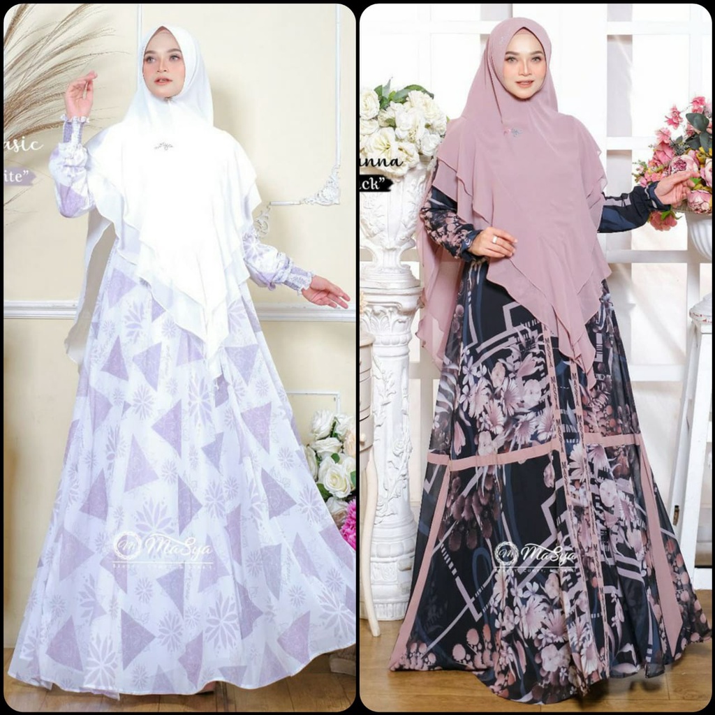 [MADENIA SYAR'I SALE] GAMIS SET  SYARI / DRESS ORIGINAL " RIHANNA / RAYYA BASIC " By Madenia Syari /