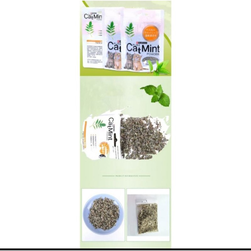 Catmint Catnip Serbuk Kucing 5g Original Mainan Penghilang Stress Kesukaan Kucing