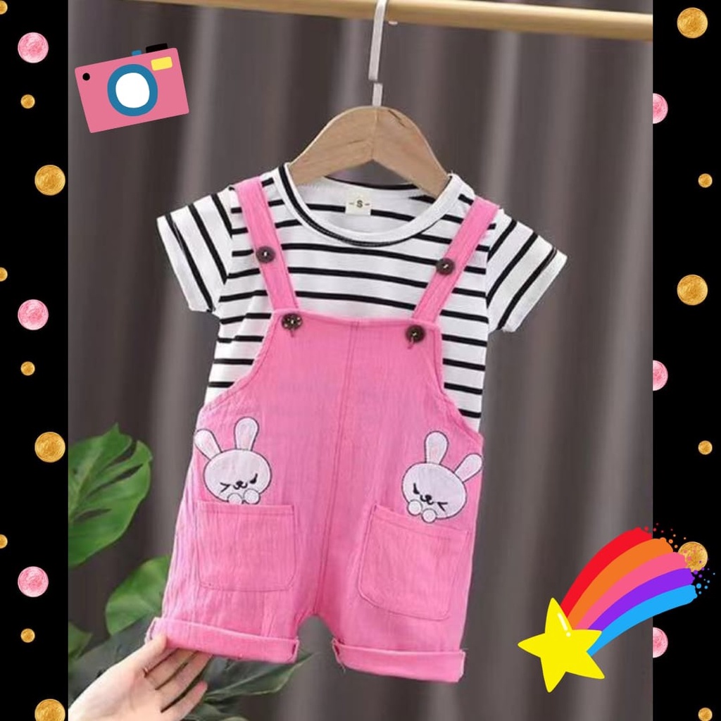 HappyOliver ANSOP TWINSIE BUNNY 24 EBV Baju Anak Laki Laki Perempuan Import Model Jumpsuit Overal