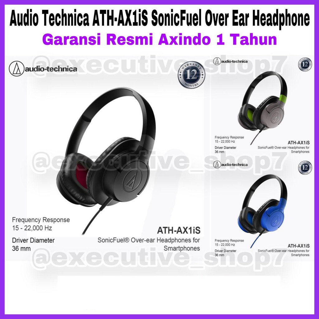 Audio Technica ATH-AX1iS Sonicfuel Over Ear Headphone