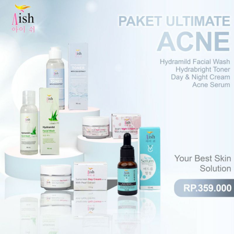 Paket Ultimate Acne - AISH Glow Beauty - AISH Serum Korea