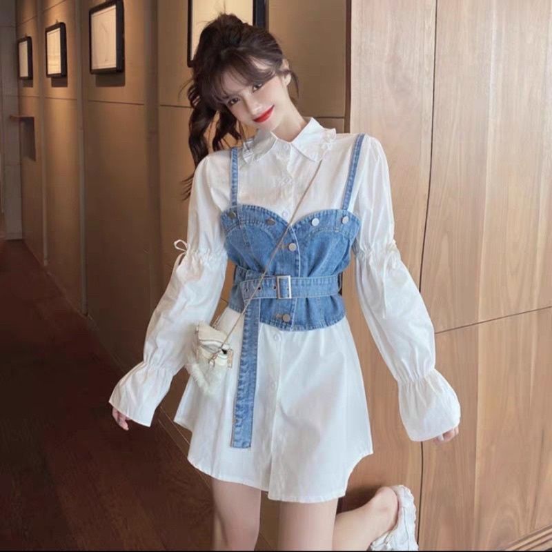 MDLV ~ 210 NEUTRAL VIRAGO SLEEVE SHIRT ( HANYA KEMEJA ) ATASAN LENGAN PANJANG IMPORT / FASHION IMPOR