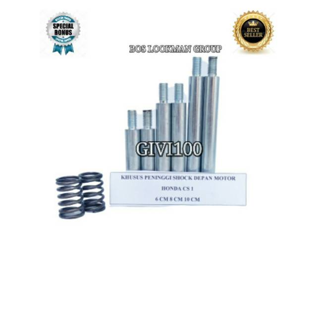 Terlaris Peninggi shock depan motor Honda cs1 plus per reborn shock