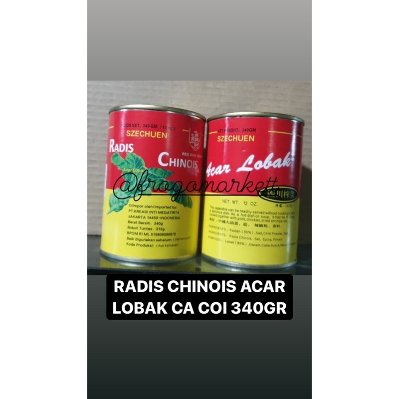 Radiis Chinois Szechuen / Acar Lobak / Ca Coi 340gr