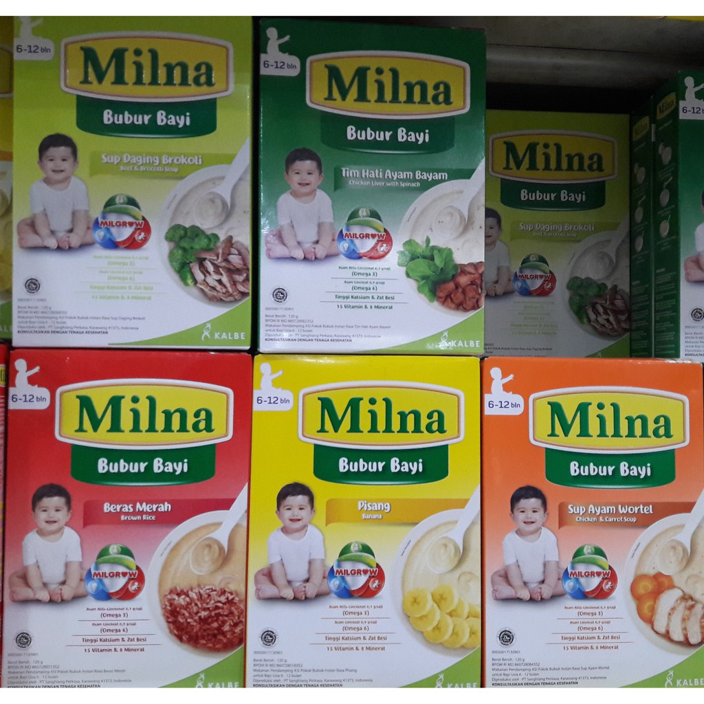 Milna Bubur Bayi 6-12bln / 8-12bln Kemasan Baru