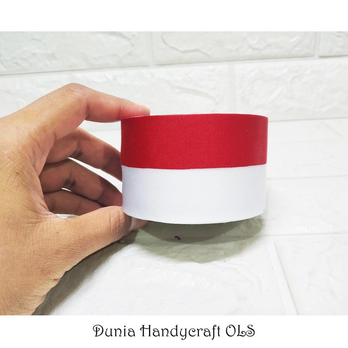 Pita Merah Putih 2 inch DIY Bahan Kerajinan Tangan