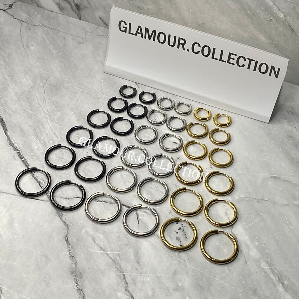 [COD] Anting Telinga Tindik Gdragon Titanium Model Bulat/Ring Ala Kpop BIGBANG