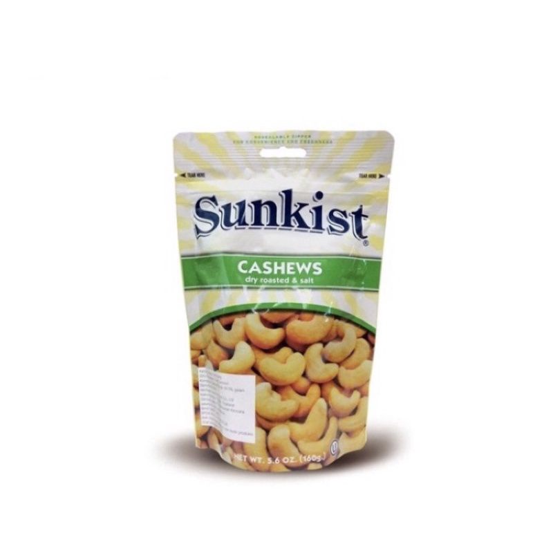 

Sunkist Dry Roasted & Salt Cashews 160gr